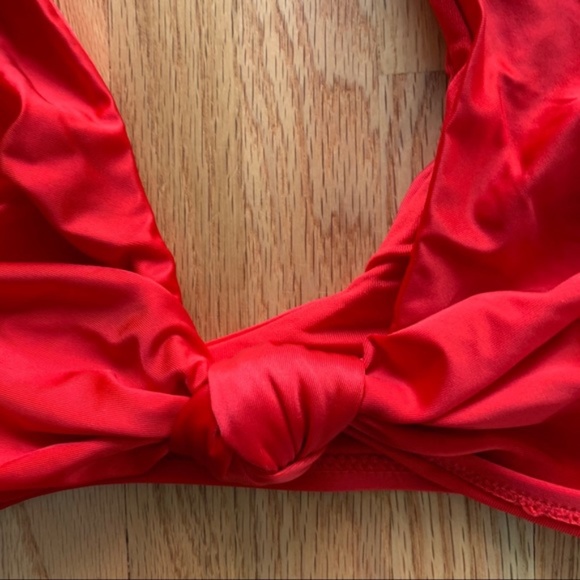 NWT TWIIN Pamela Knot Bikini Top Red L - Picture 4 of 16